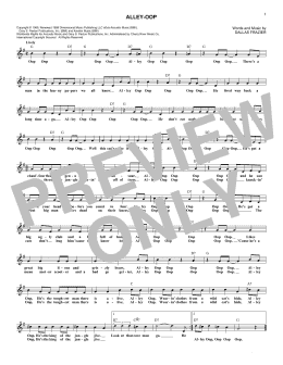 page one of Alley-oop (Lead Sheet / Fake Book)