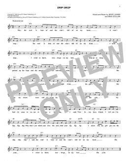 page one of Drip Drop (Lead Sheet / Fake Book)