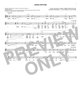 page one of Dance With Me (Lead Sheet / Fake Book)