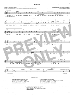 page one of Nobody (Lead Sheet / Fake Book)