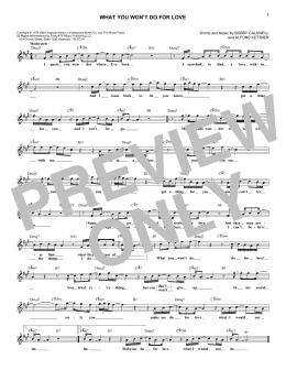 page one of What You Won't Do For Love (Lead Sheet / Fake Book)