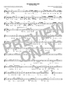 page one of I'm Gonna Miss Her (The Fishin' Song) (Lead Sheet / Fake Book)