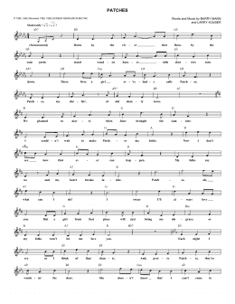 page one of Patches (Lead Sheet / Fake Book)
