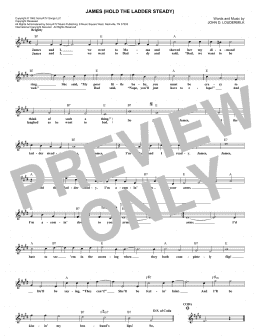 page one of James (Hold The Ladder Steady) (Lead Sheet / Fake Book)