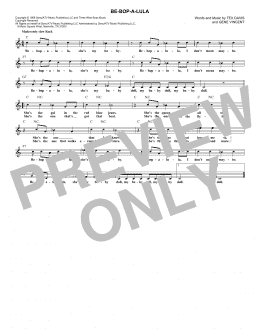 page one of Be-Bop-A-Lula (Lead Sheet / Fake Book)