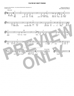 page one of You're My Best Friend (Lead Sheet / Fake Book)