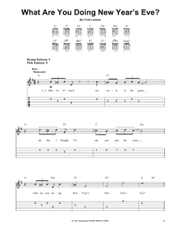 page one of What Are You Doing New Year's Eve? (Easy Guitar Tab)