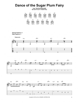 page one of Dance Of The Sugar Plum Fairy, Op. 71a (from The Nutcracker) (Easy Guitar Tab)