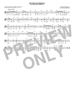 page one of Anyone Can Whistle (Lead Sheet / Fake Book)