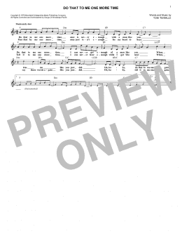 page one of Do That To Me One More Time (Lead Sheet / Fake Book)