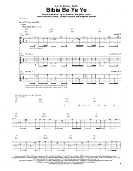 page one of Bibia Be Ye Ye (Guitar Rhythm Tab)