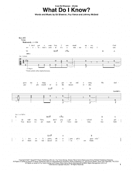 page one of What Do I Know? (Guitar Rhythm Tab)