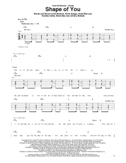 page one of Shape Of You (Guitar Rhythm Tab)