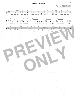 page one of Sweet And Low (Lead Sheet / Fake Book)