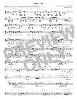 page one of Street Life (Lead Sheet / Fake Book)