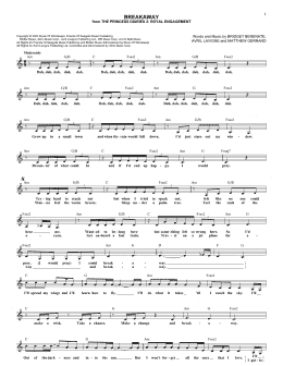 page one of Breakaway (Lead Sheet / Fake Book)