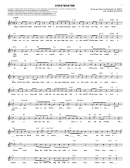 page one of Christmastime (Lead Sheet / Fake Book)