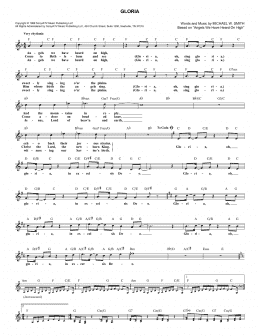 page one of Gloria (Lead Sheet / Fake Book)