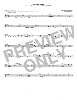 page one of Zorro's Theme (Lead Sheet / Fake Book)