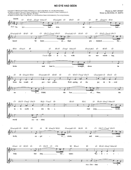 page one of No Eye Had Seen (Lead Sheet / Fake Book)
