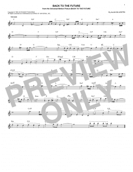 page one of Back To The Future (Theme) (Lead Sheet / Fake Book)