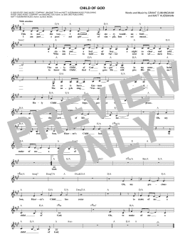 page one of Child Of God (Lead Sheet / Fake Book)