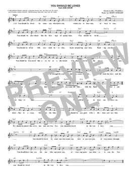 page one of You Should Be Loved (Lead Sheet / Fake Book)