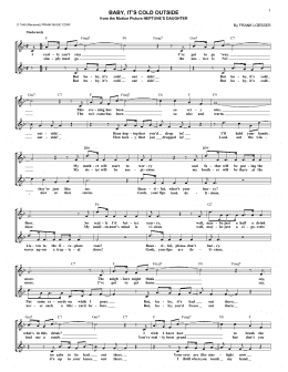 page one of Baby, It's Cold Outside (Lead Sheet / Fake Book)