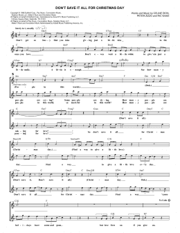 page one of Don't Save It All For Christmas Day (Lead Sheet / Fake Book)