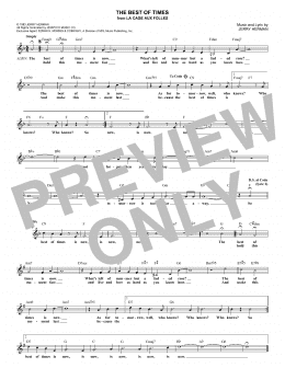 page one of The Best Of Times (Lead Sheet / Fake Book)