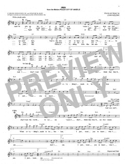 page one of Iris (Lead Sheet / Fake Book)