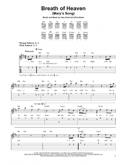 page one of Breath Of Heaven (Mary's Song) (Easy Guitar Tab)