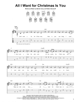page one of All I Want For Christmas Is You (Easy Guitar Tab)