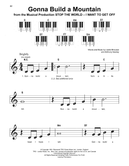 page one of Gonna Build A Mountain (Super Easy Piano)