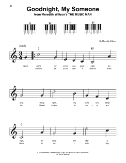 page one of Goodnight, My Someone (Super Easy Piano)