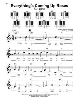 page one of Everything's Coming Up Roses (Super Easy Piano)