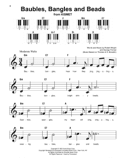 page one of Baubles, Bangles And Beads (Super Easy Piano)