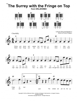 page one of The Surrey With The Fringe On Top (from Oklahoma!) (Super Easy Piano)