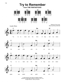page one of Try To Remember (Super Easy Piano)