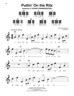 page one of Puttin' On The Ritz (Super Easy Piano)