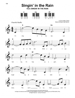 page one of Singin' In The Rain (Super Easy Piano)
