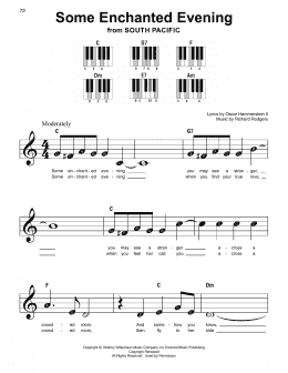 page one of Some Enchanted Evening (Super Easy Piano)
