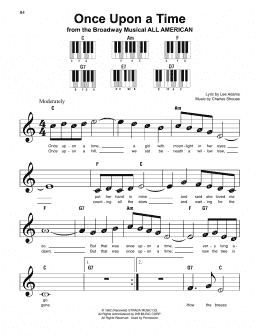 page one of Once Upon A Time (Super Easy Piano)
