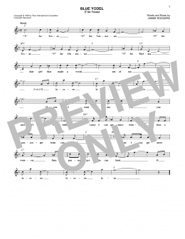 page one of Blue Yodel No. 1 (T For Texas) (Lead Sheet / Fake Book)