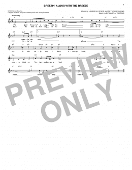 page one of Breezin' Along With The Breeze (Lead Sheet / Fake Book)