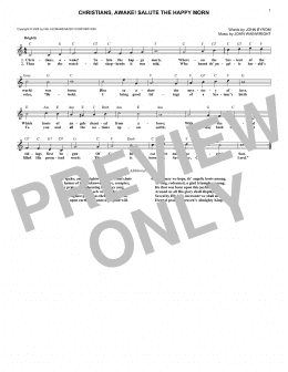 page one of Christians, Awake! Salute The Happy Morn (Lead Sheet / Fake Book)