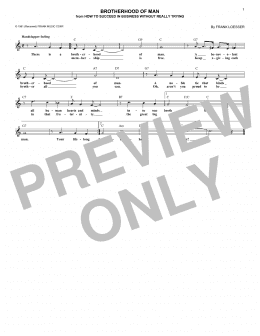 page one of Brotherhood Of Man (Lead Sheet / Fake Book)