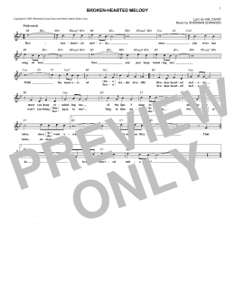 page one of Broken-Hearted Melody (Lead Sheet / Fake Book)