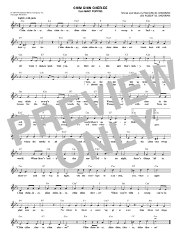 page one of Chim Chim Cher-ee (from Mary Poppins) (Lead Sheet / Fake Book)