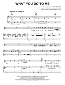 page one of What You Do To Me (Piano, Vocal & Guitar Chords (Right-Hand Melody))